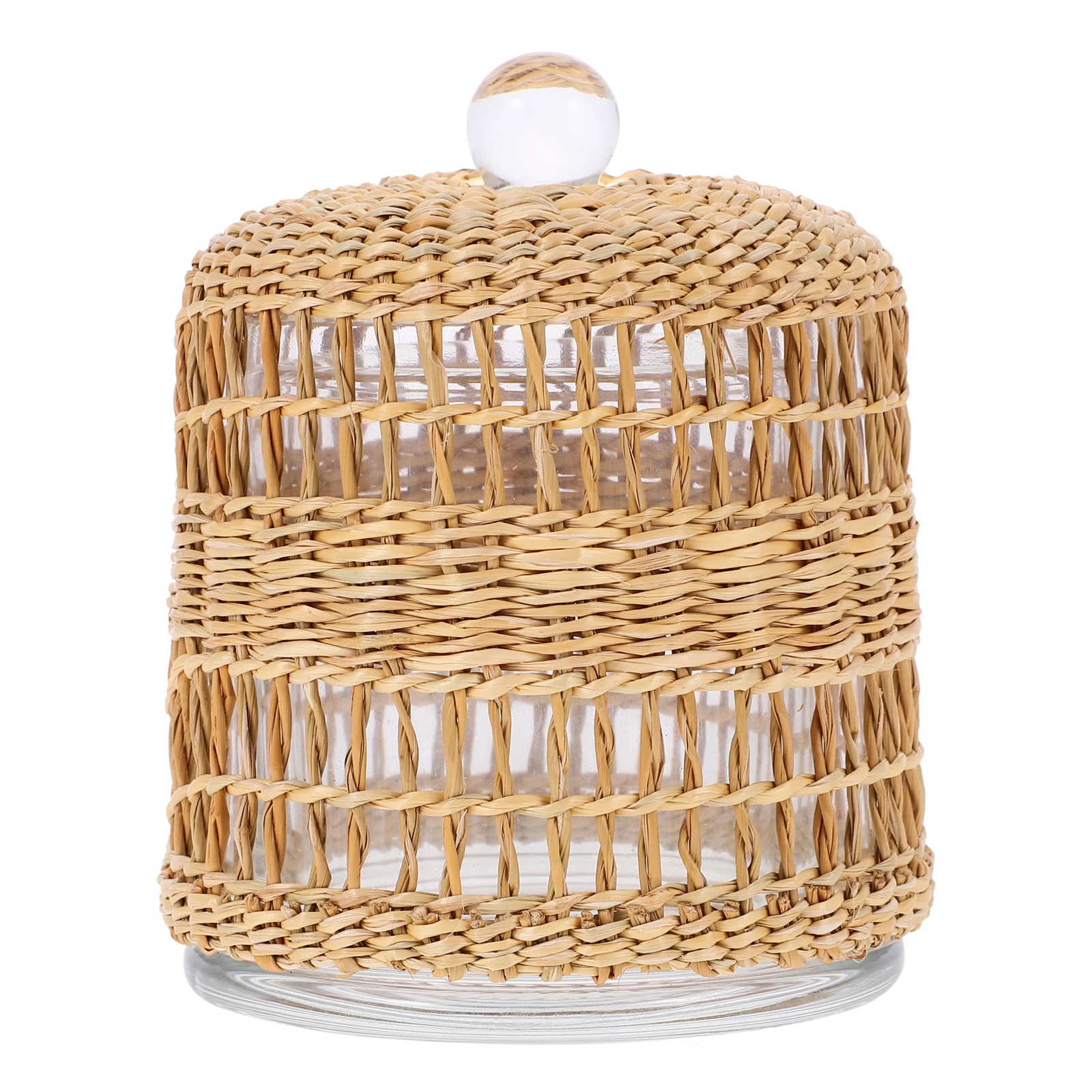 Dome Wrapped In Rattan Woven Transparent Holder Shade Reusable Windproof Protection Cloche For Bedroom Living Room
Dome Wrapped In Rattan Woven Transparent Holder Shade Reusable Windproof Protection Cloche For Bedroom Living Room