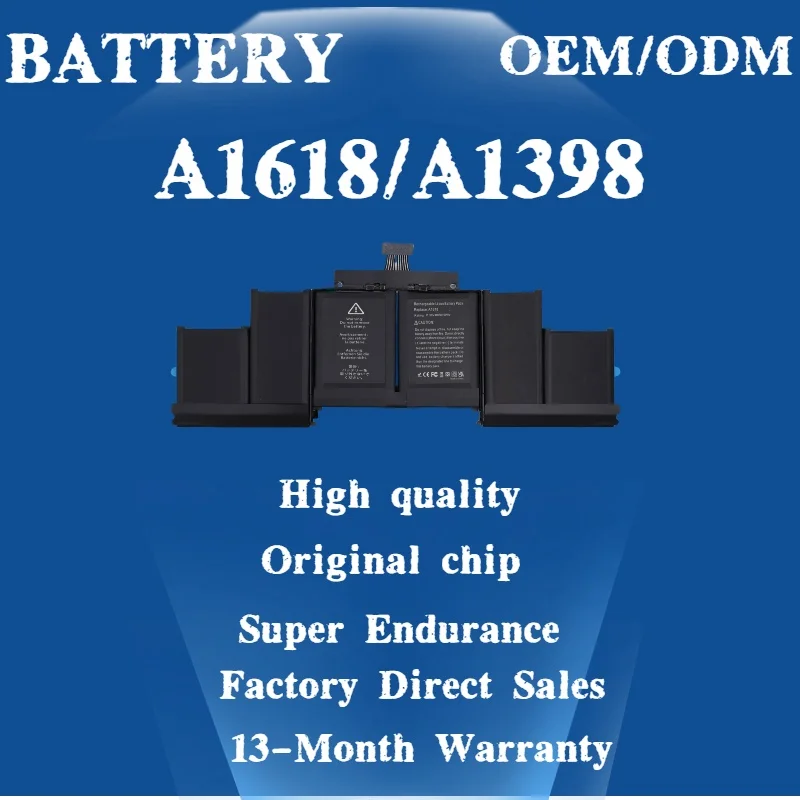11.36V 99.5Wh A1618 Battery For Apple MacBook Pro 15" Retina A1398 2015 Year 020-00079 MJLQ2LL/A MJLT2LL/A With Tools
11.36V 99.5Wh A1618 Battery For Apple MacBook Pro 15" Retina A1398 2015 Year 020-00079 MJLQ2LL/A MJLT2LL/A With Tools