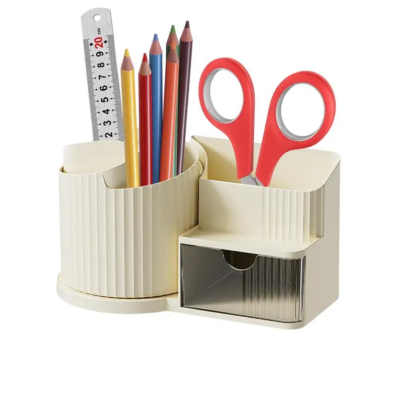 Desktop Organizer Rotatable 360-Degree Rotating Desk Organizer Box Large Capacity Container With Drawer For Markers Makeup
Desktop Organizer Rotatable 360-Degree Rotating Desk Organizer Box Large Capacity Container With Drawer For Markers Makeup