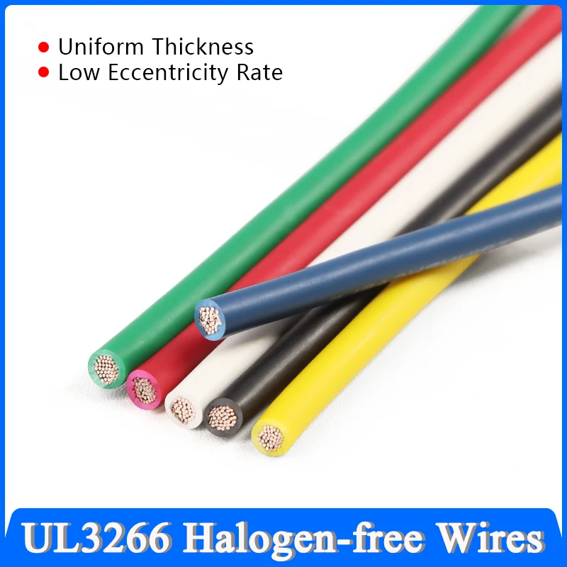 1/5m UL3266 Low-Smoke Halogen-Free Cable 30 28 26 24 22 20 18 16 14 12AWG Household Appliances PE Irradiated Tinned Copper Wire 
1/5m UL3266 Low-Smoke Halogen-Free Cable 30 28 26 24 22 20 18 16 14 12AWG Household Appliances PE Irradiated Tinned Copper Wire