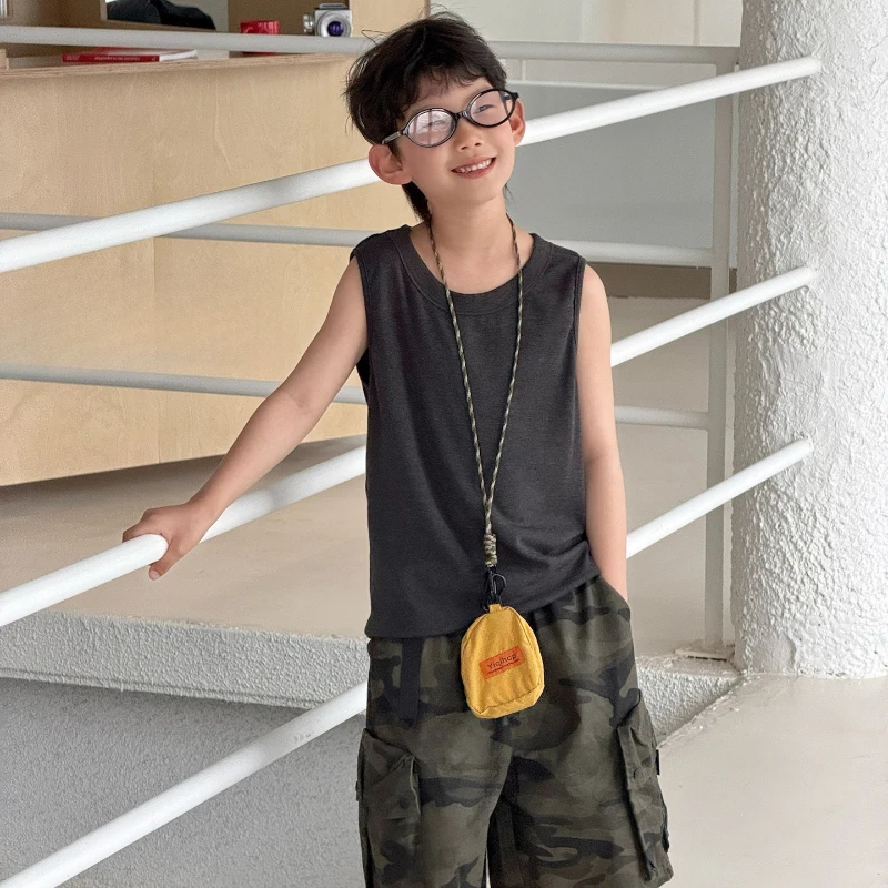 2026 New Children's Summer Hot Selling Classic Solid Color Sleeveless Cotton Round Neck Relaxed T-shirt
2026 New Children's Summer Hot Selling Classic Solid Color Sleeveless Cotton Round Neck Relaxed T-shirt