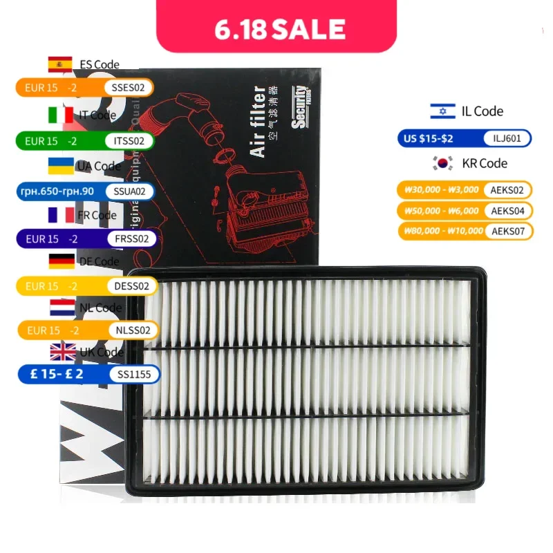 WESTGUARD Air Filter For Mitsubishi PAJERO 3 (V7_W, V6_W) 2000-2006 , PAJERO 4 (V8_W, V9_W) 2007- C3766 MA5090
WESTGUARD Air Filter For Mitsubishi PAJERO 3 (V7_W, V6_W) 2000-2006 , PAJERO 4 (V8_W, V9_W) 2007- C3766 MA5090
