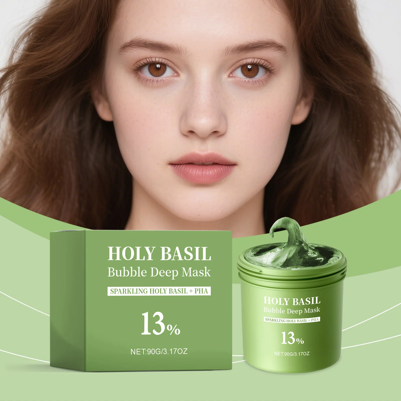 Basil Bubble Cleansing Mask Reduce Blackheads Purify Skin Oil Control Gentle Exfoliate Remove Pores Dirt Moisturizes Mud Mask
Basil Bubble Cleansing Mask Reduce Blackheads Purify Skin Oil Control Gentle Exfoliate Remove Pores Dirt Moisturizes Mud Mask