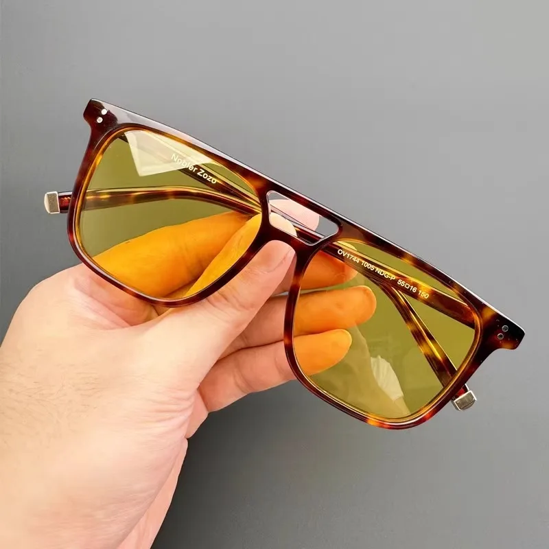 Double-beam Light Tea-colored Sunglasses Trendy Retro Square Sunglasses Men Women UV Protection Driving Myopia Polarized Light
Double-beam Light Tea-colored Sunglasses Trendy Retro Square Sunglasses Men Women UV Protection Driving Myopia Polarized Light