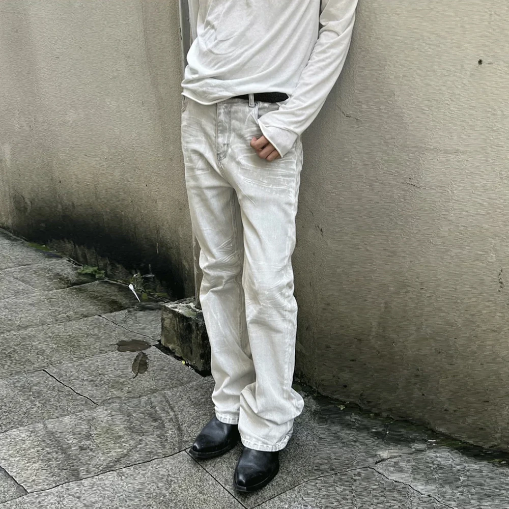 High Street Stripe Coating White Gray Mens Washed Denim Flare Jeans Vintage Bootcut Jeans Y2k Slim Fit Fashion Casual
High Street Stripe Coating White Gray Mens Washed Denim Flare Jeans Vintage Bootcut Jeans Y2k Slim Fit Fashion Casual