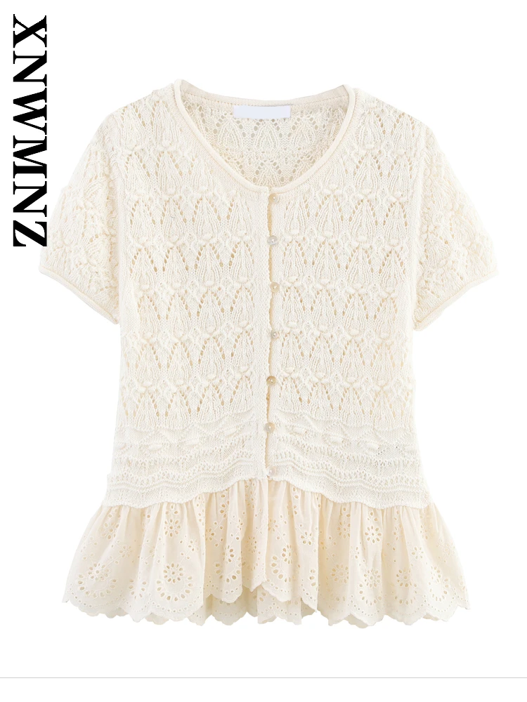 XNWMNZ 2025 Spring Female Fashion Commuting O-Collar Knit Sweater Vintage Summer Lady khaki Short Sleeve Cardigan Simple
XNWMNZ 2025 Spring Female Fashion Commuting O-Collar Knit Sweater Vintage Summer Lady khaki Short Sleeve Cardigan Simple
