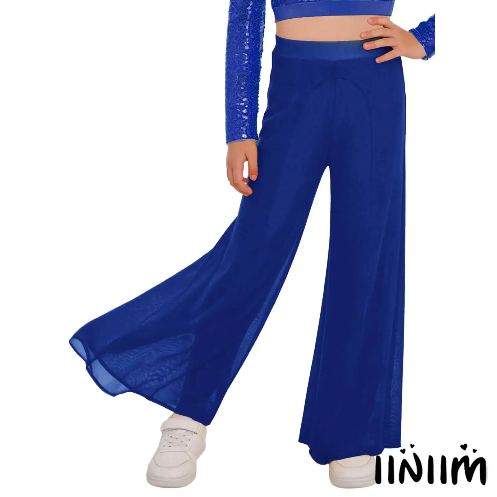 Girls Modern Dance Pants Elastic Waistband Wide-Leg Mesh Trousers with Built-in Briefs Lyrical Dance Pants for Various Routines
Girls Modern Dance Pants Elastic Waistband Wide-Leg Mesh Trousers with Built-in Briefs Lyrical Dance Pants for Various Routines