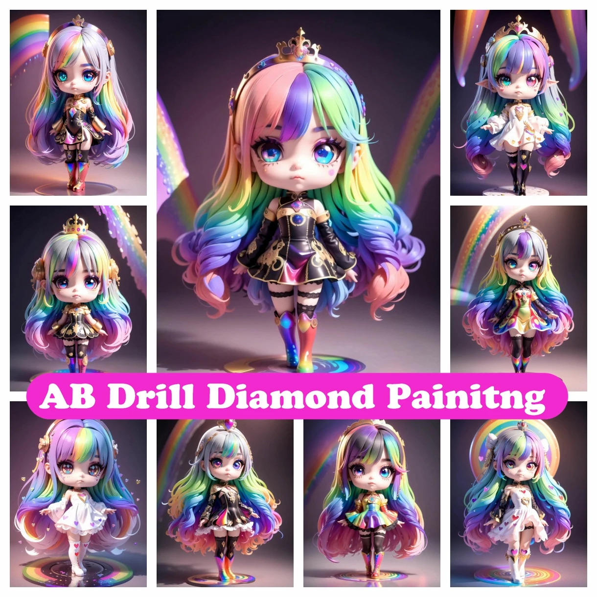 Rainbow Candy Girl 5D DIY AB Diamond Painting Embroidery Fantasy Cartoon Handmade Cross Stitch Mosaic Handicraft Home Decor Gift
Rainbow Candy Girl 5D DIY AB Diamond Painting Embroidery Fantasy Cartoon Handmade Cross Stitch Mosaic Handicraft Home Decor Gift