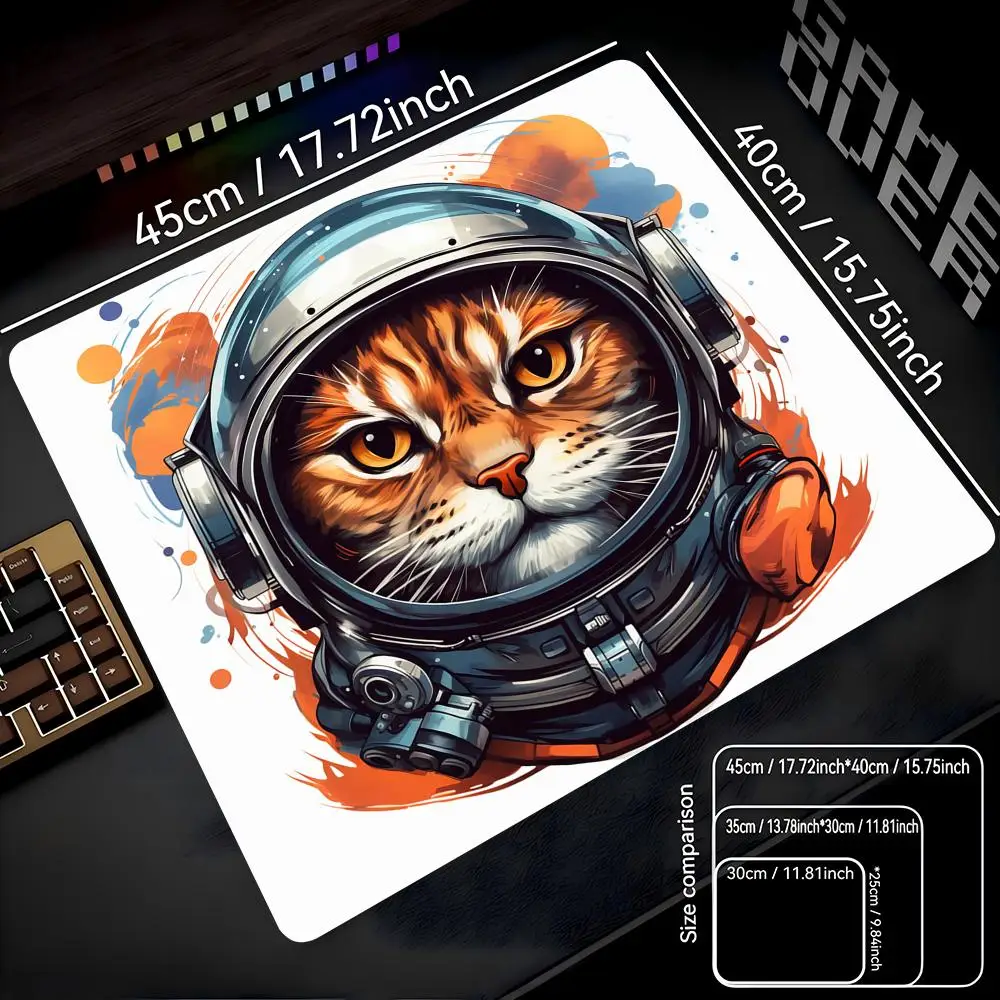 Крутой коврик для мыши Cat Astronaut 40X45, большой квадратный коврик для компьютерной офисной игры, настольные коврики, резиновые противоскользящие коврики для мыши, маленький декор, настольные коврики
Крутой коврик для мыши Cat Astronaut 40X45, большой квадратный коврик для компьютерной офисной игры, настольные коврики, резиновые противоскользящие коврики для мыши, маленький декор, настольные коврики