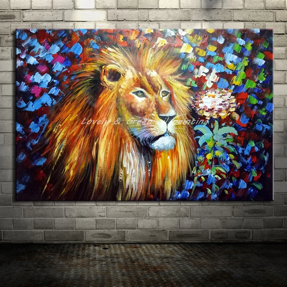 Mintura Hand-painted Knife Lion Animal Oil Paintings on Canvas,Modern Abstract Wall Art Picture for Living Room,Home Decor Artwo
Mintura Hand-painted Knife Lion Animal Oil Paintings on Canvas,Modern Abstract Wall Art Picture for Living Room,Home Decor Artwo