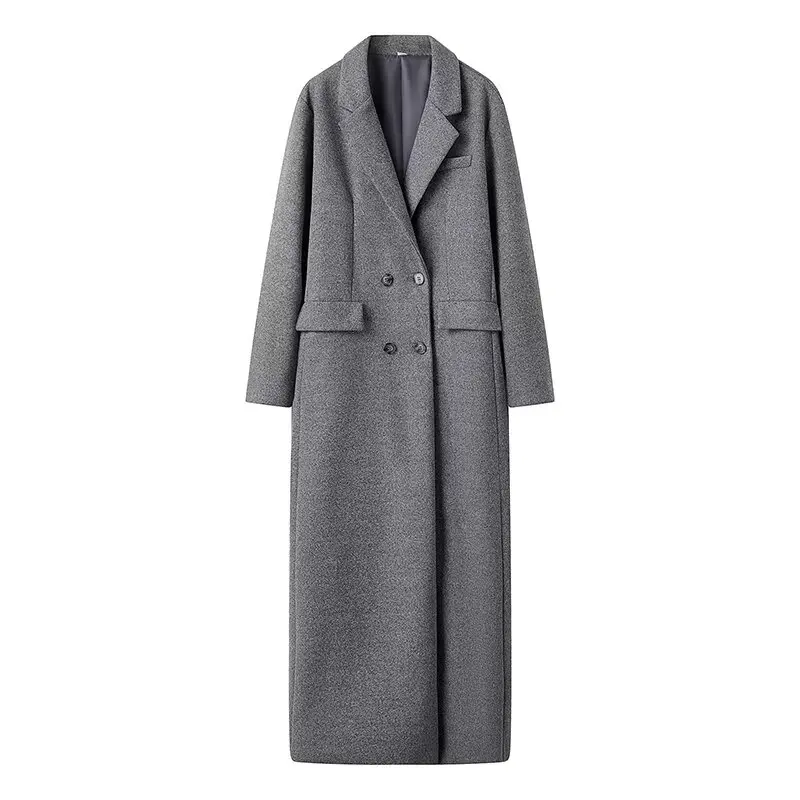 Plus Size Women Clothing Woolen Coat Autumn Winter Double-Breasted Mid-Length Woolen Coat Gray Long Sleeve Trench Coat Oversize
Plus Size Women Clothing Woolen Coat Autumn Winter Double-Breasted Mid-Length Woolen Coat Gray Long Sleeve Trench Coat Oversize