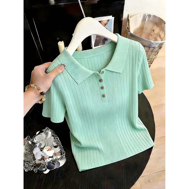 2026 New Korean Summer Collar Sweater Women Pullover Casual Chic Comfortable Slim Fashion Short Sleeves Femme Knitwear Tops
2026 New Korean Summer Collar Sweater Women Pullover Casual Chic Comfortable Slim Fashion Short Sleeves Femme Knitwear Tops