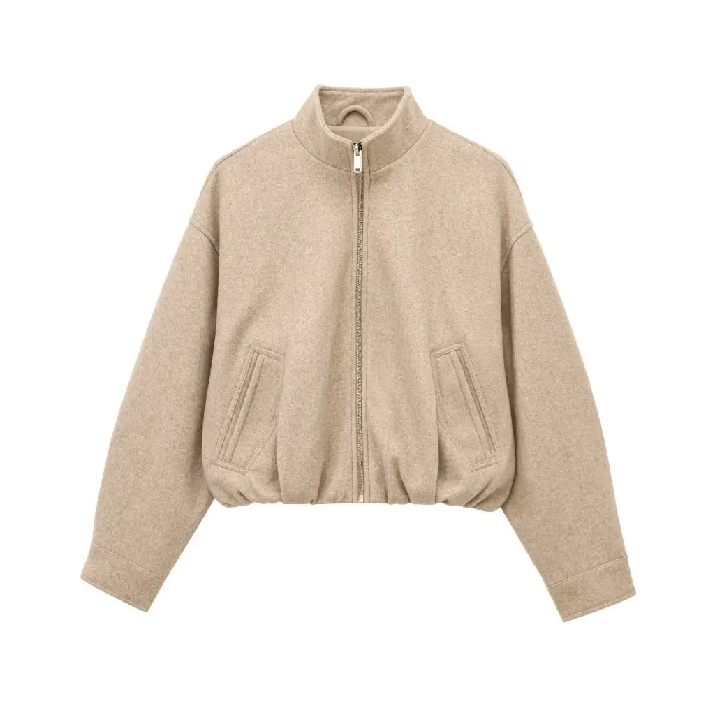 Women's Long Sleeve Soft Bomber Jacket Coat Standing Collar European Style New Fashion by
Women's Long Sleeve Soft Bomber Jacket Coat Standing Collar European Style New Fashion by