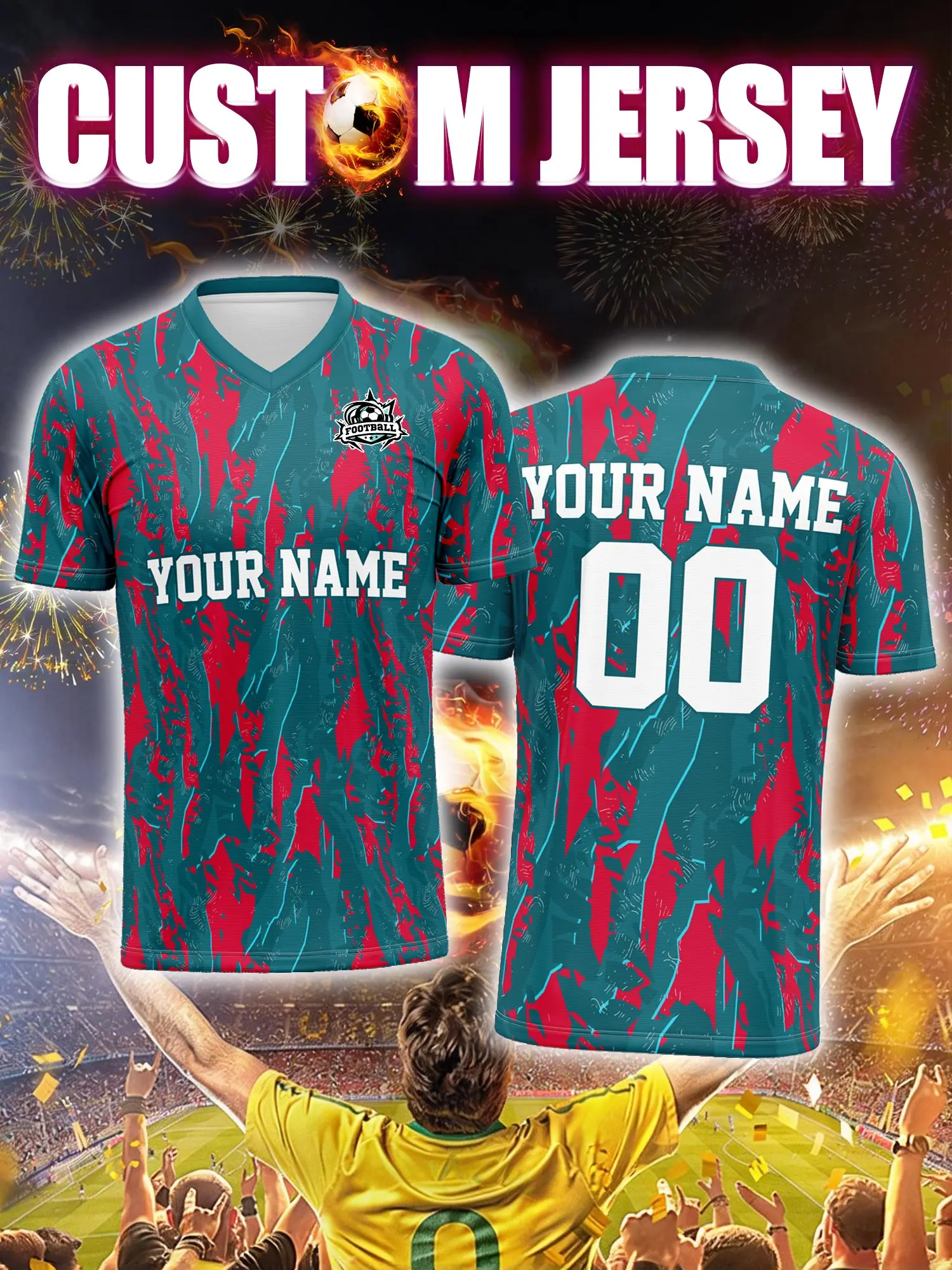 Футбольная форма на заказ с индивидуальным изображением, номером и именем, мягкая, дышащая, комфортная спортивная футболка.
Футбольная форма на заказ с индивидуальным изображением, номером и именем, мягкая, дышащая, комфортная спортивная футболка.