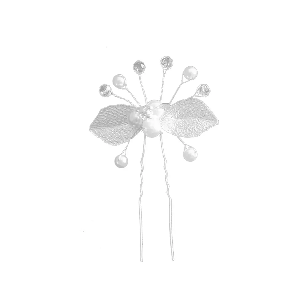 4pcs Handmade Leaf Hair Clip Fashion Hair Accessories Pearl U Shaped Hairpin Creative Hair Decor (Silver)
4pcs Handmade Leaf Hair Clip Fashion Hair Accessories Pearl U Shaped Hairpin Creative Hair Decor (Silver)