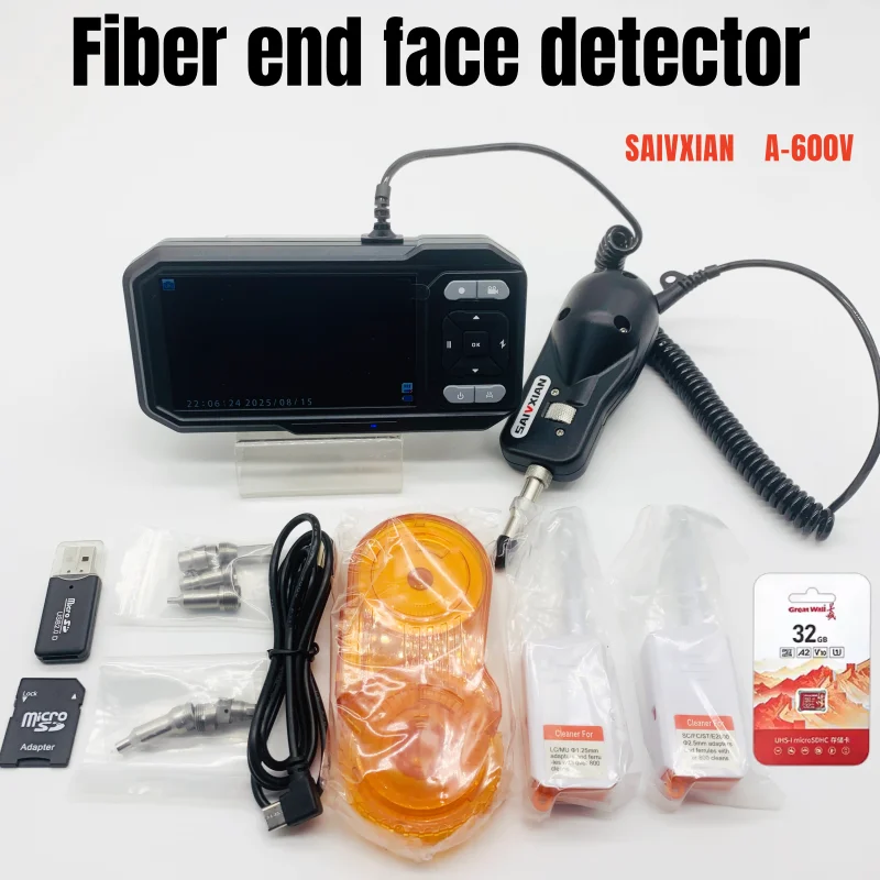 SAIVXIAN Fiber Optic End-Face Inspection A-600V Handheld Instrument Fiber Optic Microscope 400x End-Face Magnification
SAIVXIAN Fiber Optic End-Face Inspection A-600V Handheld Instrument Fiber Optic Microscope 400x End-Face Magnification