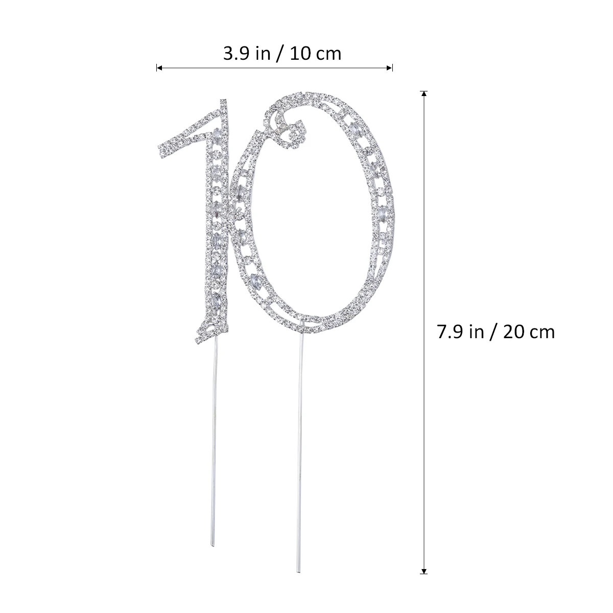Digital 10 Topper Silver Alloy Rhinestone Birthday 10th Anniversary Rhinstone Cake Topper Cake Decoration
Digital 10 Topper Silver Alloy Rhinestone Birthday 10th Anniversary Rhinstone Cake Topper Cake Decoration