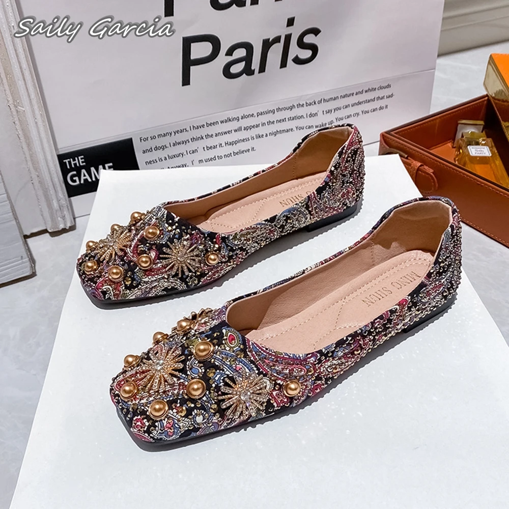 Mixed Color Shallow Beads Crystal Slip On Loafers 2024 Summer New Party Flat Shoes Square Toe Large Size Casual Women Shoes
Mixed Color Shallow Beads Crystal Slip On Loafers 2024 Summer New Party Flat Shoes Square Toe Large Size Casual Women Shoes