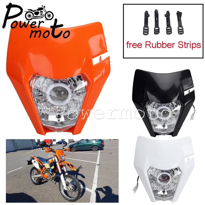 Motocross Fairing LED Headlight & Rubber Strips Headlamps Mask Cover For EXC EXC-F XC-W FC FE TE Dual Sport Dirt Bikes 2013-2021
Motocross Fairing LED Headlight & Rubber Strips Headlamps Mask Cover For EXC EXC-F XC-W FC FE TE Dual Sport Dirt Bikes 2013-2021