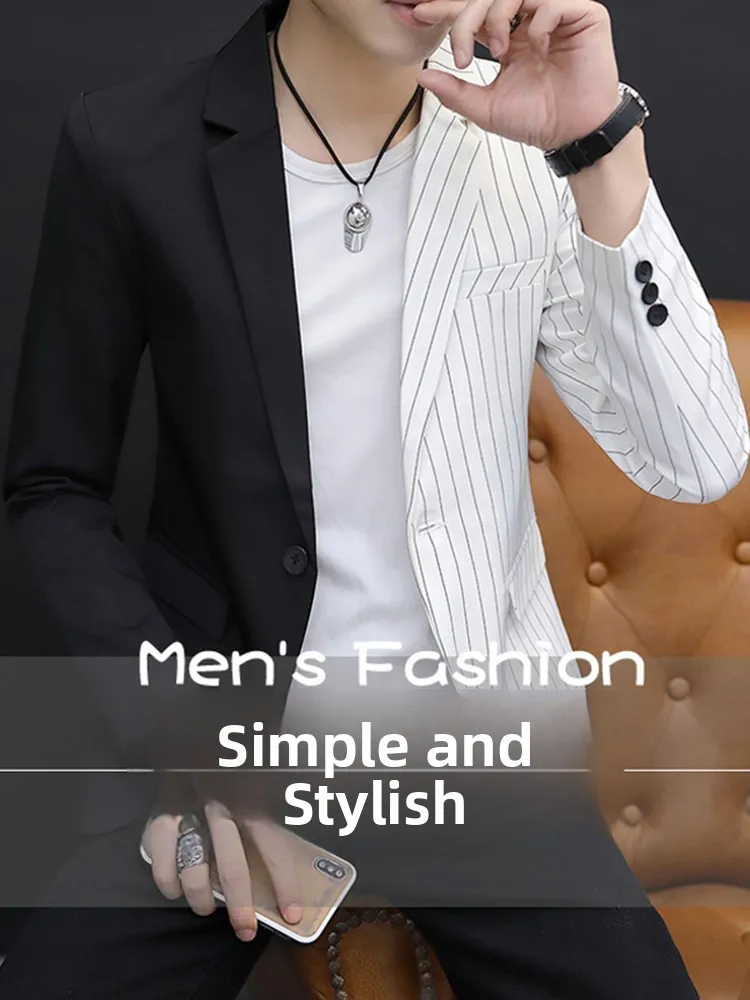 Men's Busin Casual Suit Spring Autumn Nightclub Personali Splicing adient Color Patchwork Jaet Faionable
Men's Busin Casual Suit Spring Autumn Nightclub Personali Splicing adient Color Patchwork Jaet Faionable