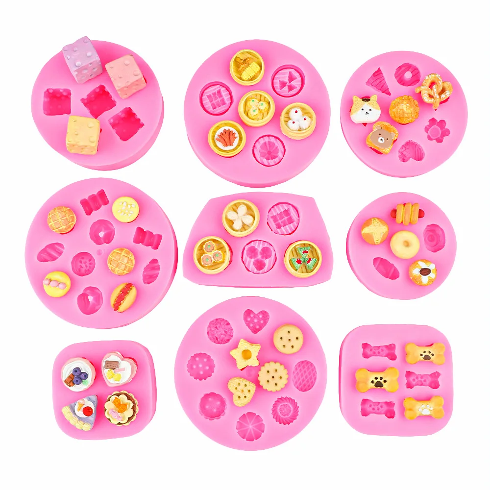 Polymer Clay Silicone Mold Mini Bread Toast Cheese Cookie Cake Pattern Clay Molds DIY Food Charms Soft Pottery Craft Tools
Polymer Clay Silicone Mold Mini Bread Toast Cheese Cookie Cake Pattern Clay Molds DIY Food Charms Soft Pottery Craft Tools