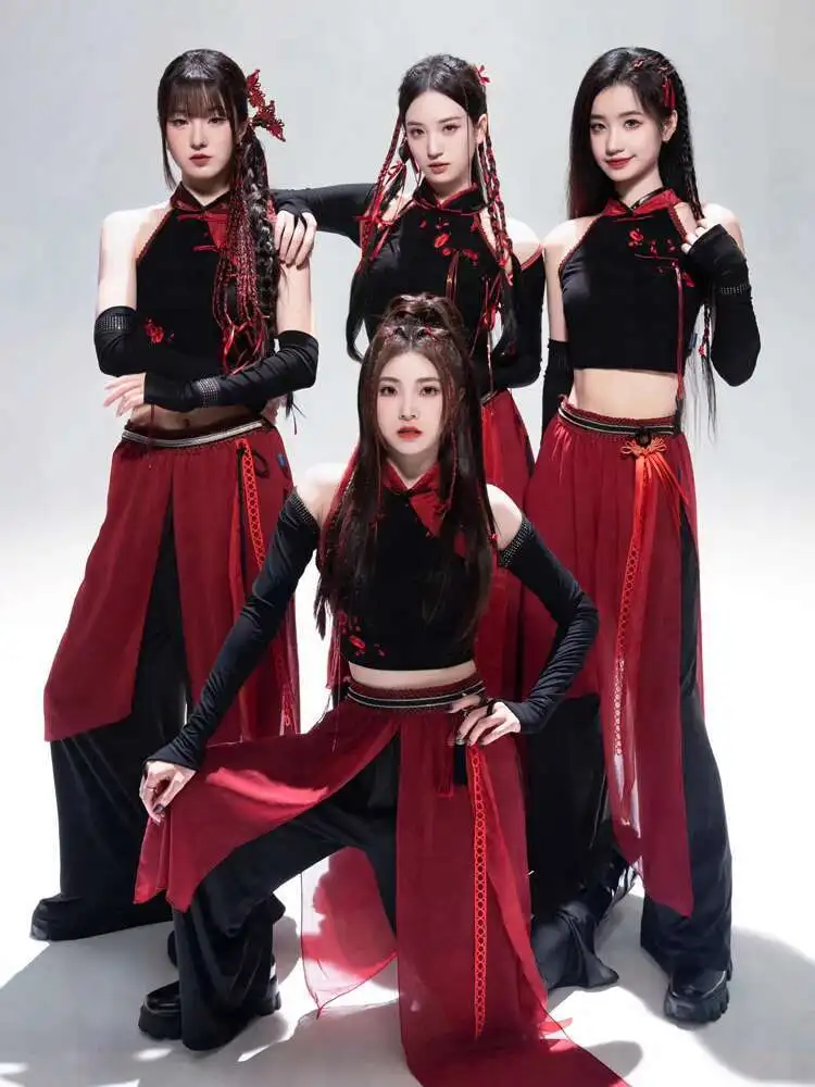 New Girl Group Sing Costume Black Red China Chic Antiquities Jazz Dance Costume Stage Chinese Style Suit Cos Cosplay
New Girl Group Sing Costume Black Red China Chic Antiquities Jazz Dance Costume Stage Chinese Style Suit Cos Cosplay