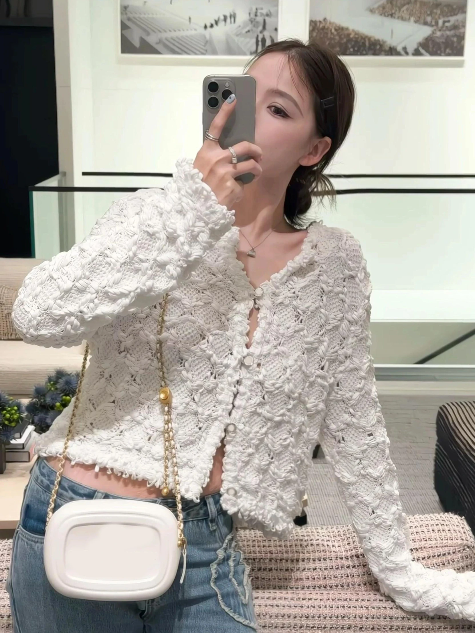 French Style Knitted Outerwear Women's Early Summer Unique Beautiful Crochet Flower Open Cardigan Soft Polyester Fiber Long S...
French Style Knitted Outerwear Women's Early Summer Unique Beautiful Crochet Flower Open Cardigan Soft Polyester Fiber Long S...