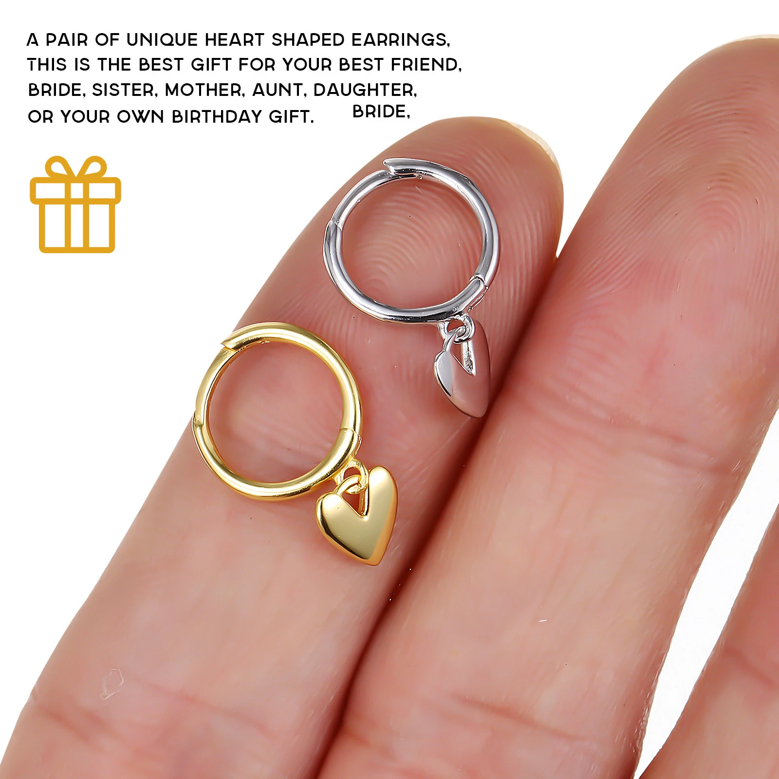 Heart Shaped Hoop S925 Sterling Silver Small Dangle Drop for Women Girls Lightweight Romantic Charms for Women
Heart Shaped Hoop S925 Sterling Silver Small Dangle Drop for Women Girls Lightweight Romantic Charms for Women