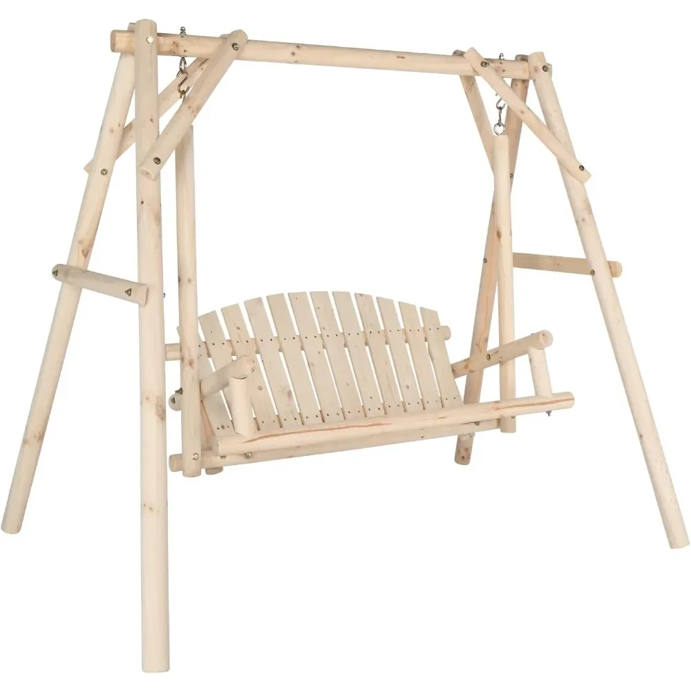 Heavy Duty 880 LBS Wooden Patio Porch Swing with A-Frame Stand, Hanging Swing Bench Chair with Frame for Outside, Yard, Garden.
Heavy Duty 880 LBS Wooden Patio Porch Swing with A-Frame Stand, Hanging Swing Bench Chair with Frame for Outside, Yard, Garden.