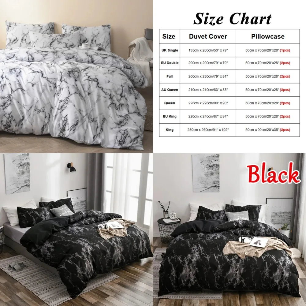 Marble Pattern Comforter Cover Bedding Duvet Set with Envelop Pillowcase & Zipper Closure - Luxurious Soft Breathable Hypoallerg
Marble Pattern Comforter Cover Bedding Duvet Set with Envelop Pillowcase & Zipper Closure - Luxurious Soft Breathable Hypoallerg