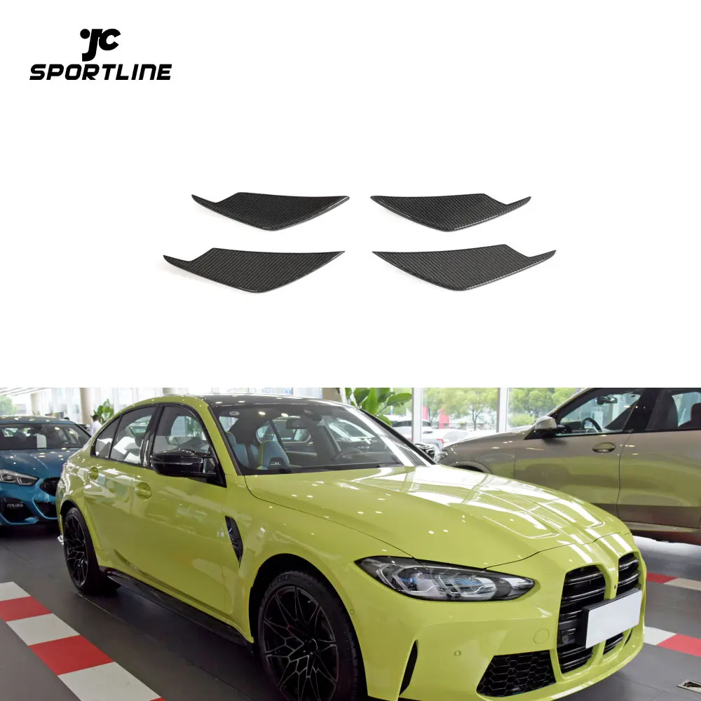 3 Series 4 Series 4pcs/set Carbon Fiber Front Bumper Fin Canards for BMW G80 M3 G82 G83 M4 2D 4-Door 2021-2022
3 Series 4 Series 4pcs/set Carbon Fiber Front Bumper Fin Canards for BMW G80 M3 G82 G83 M4 2D 4-Door 2021-2022