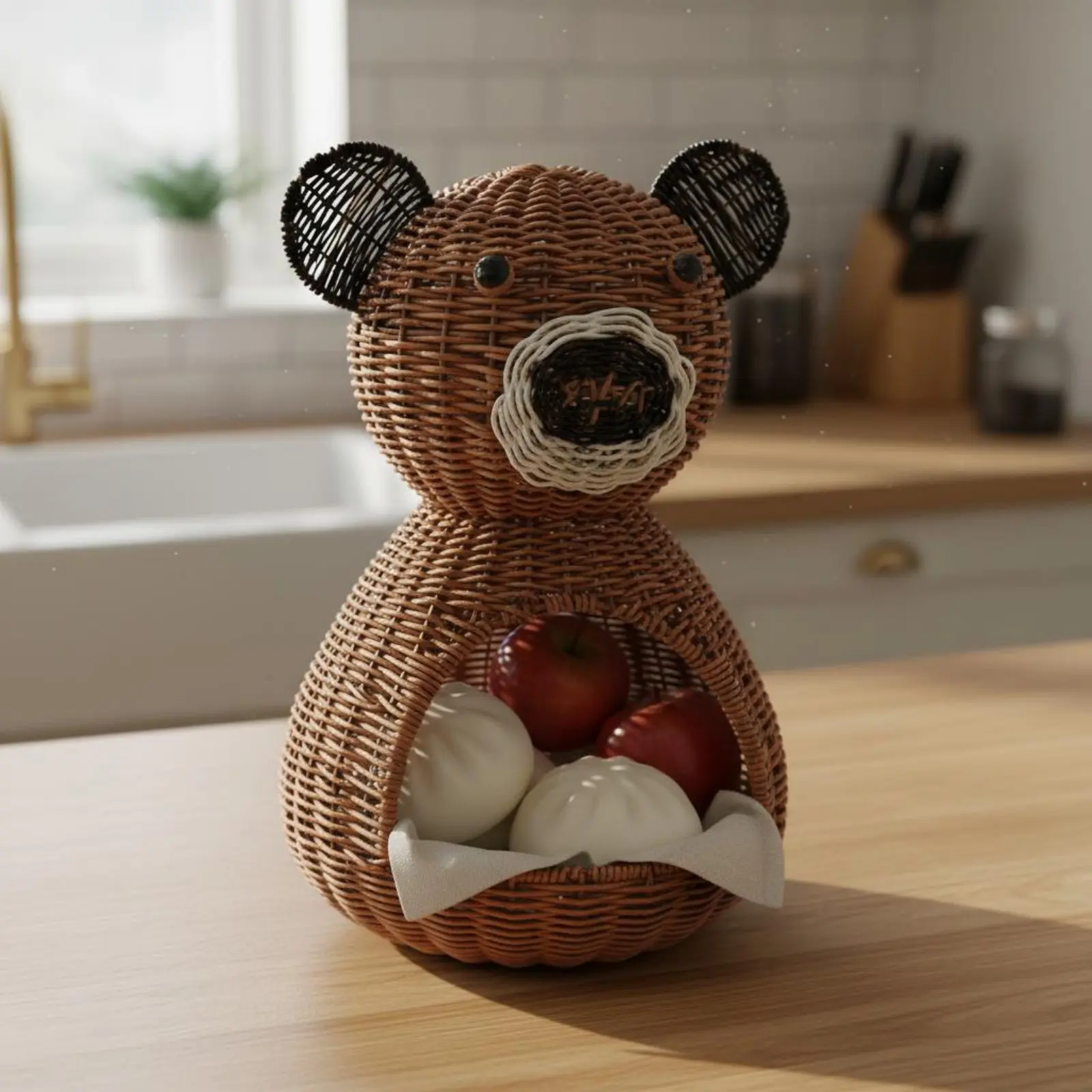 Bear Shaped Storage Basket Rattan Look Wicker Bear Decor Basket Cute Creature Design Multifunctional
Bear Shaped Storage Basket Rattan Look Wicker Bear Decor Basket Cute Creature Design Multifunctional
