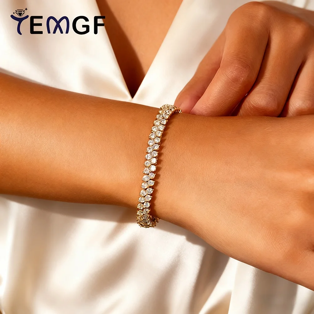 Браслет из стерлингового серебра TEMGF 925, двухрядный браслет с инкрустацией цирконом, роскошные сверкающие ювелирные изделия для пары, модные подарки-сюрпризы на день рождения
Браслет из стерлингового серебра TEMGF 925, двухрядный браслет с инкрустацией цирконом, роскошные сверкающие ювелирные изделия для пары, модные подарки-сюрпризы на день рождения