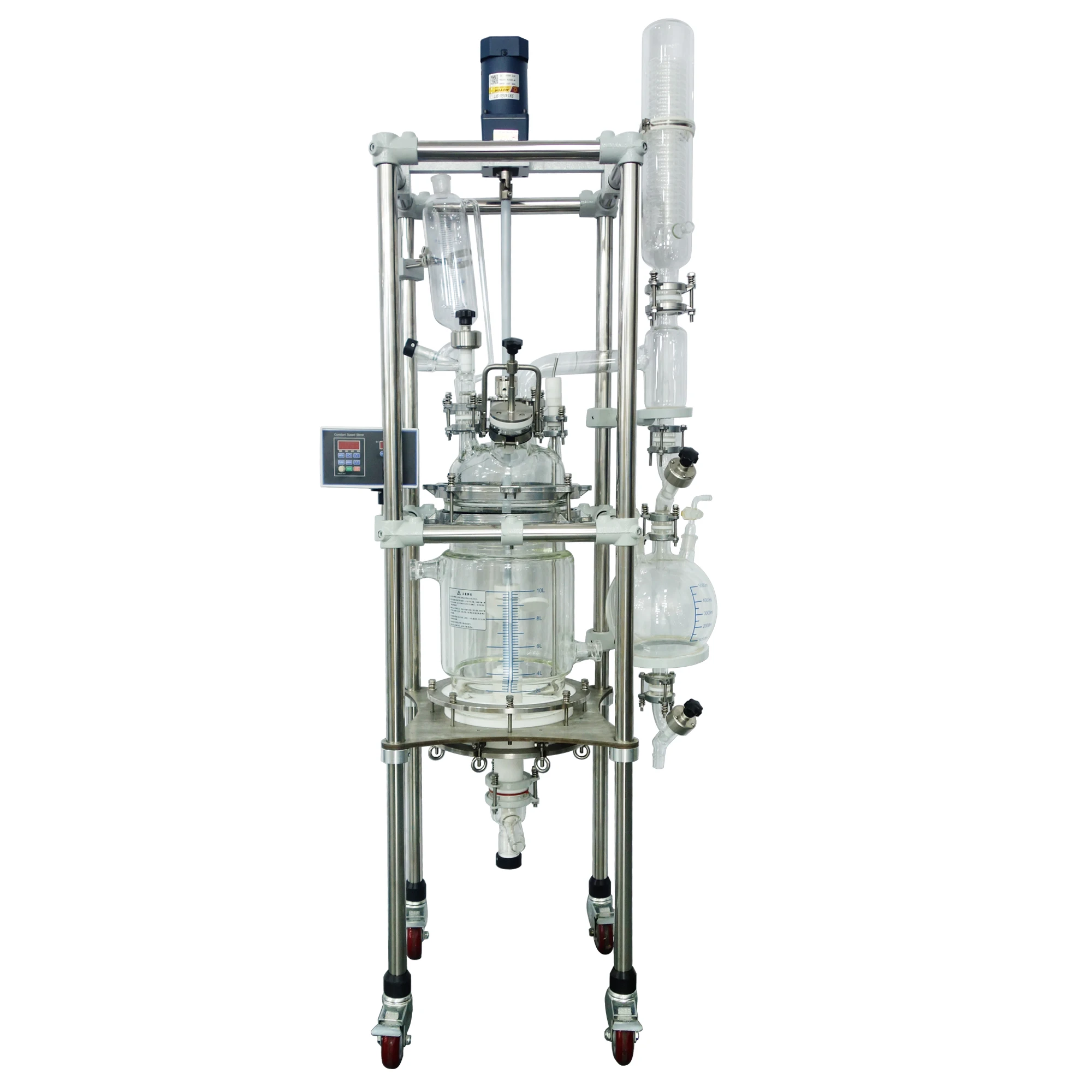 Fine Chemical Synthesis High Temperature Resistant Glass Reactor Including Motor Engine PLC
Fine Chemical Synthesis High Temperature Resistant Glass Reactor Including Motor Engine PLC