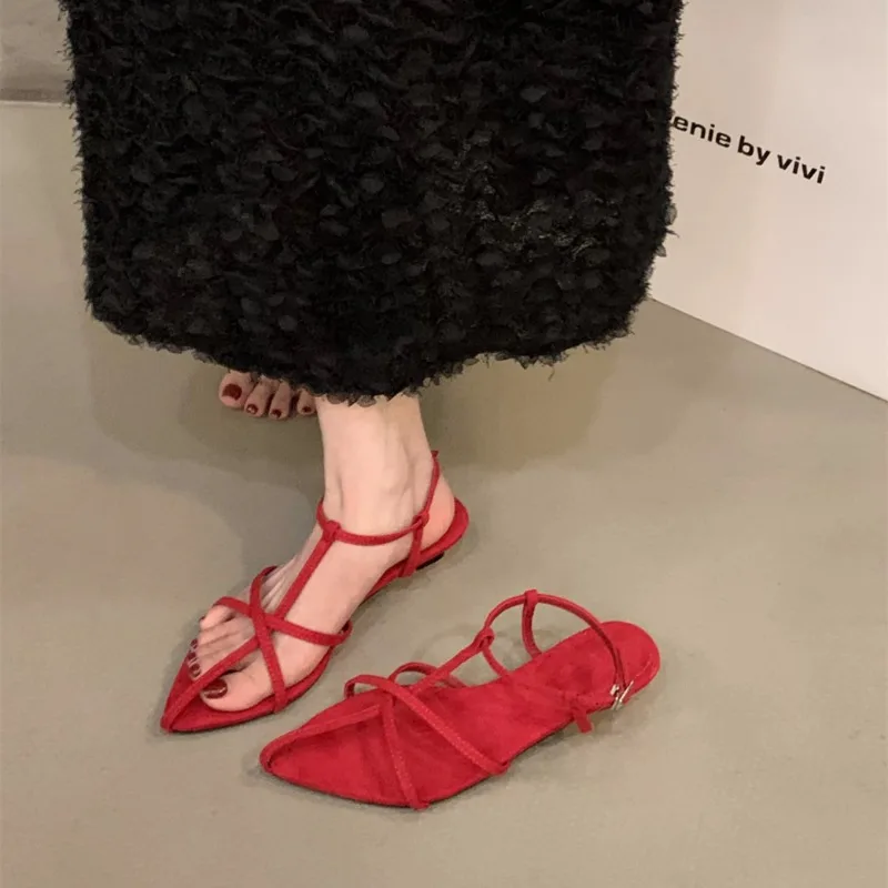 Women's Pointed Flat Sandals 2025 Summer New Style Evening Gowns, Women's Slippers, Beach Casual Designer Retro Sandals Mujer
Women's Pointed Flat Sandals 2025 Summer New Style Evening Gowns, Women's Slippers, Beach Casual Designer Retro Sandals Mujer