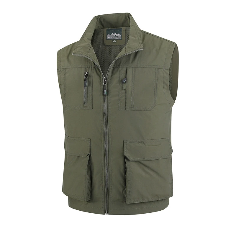 Men's Outdoor Multi Pocket Fishing Vest Casual Workwear Spring Autumn Stand up Collar Photography Camisole Style
Men's Outdoor Multi Pocket Fishing Vest Casual Workwear Spring Autumn Stand up Collar Photography Camisole Style