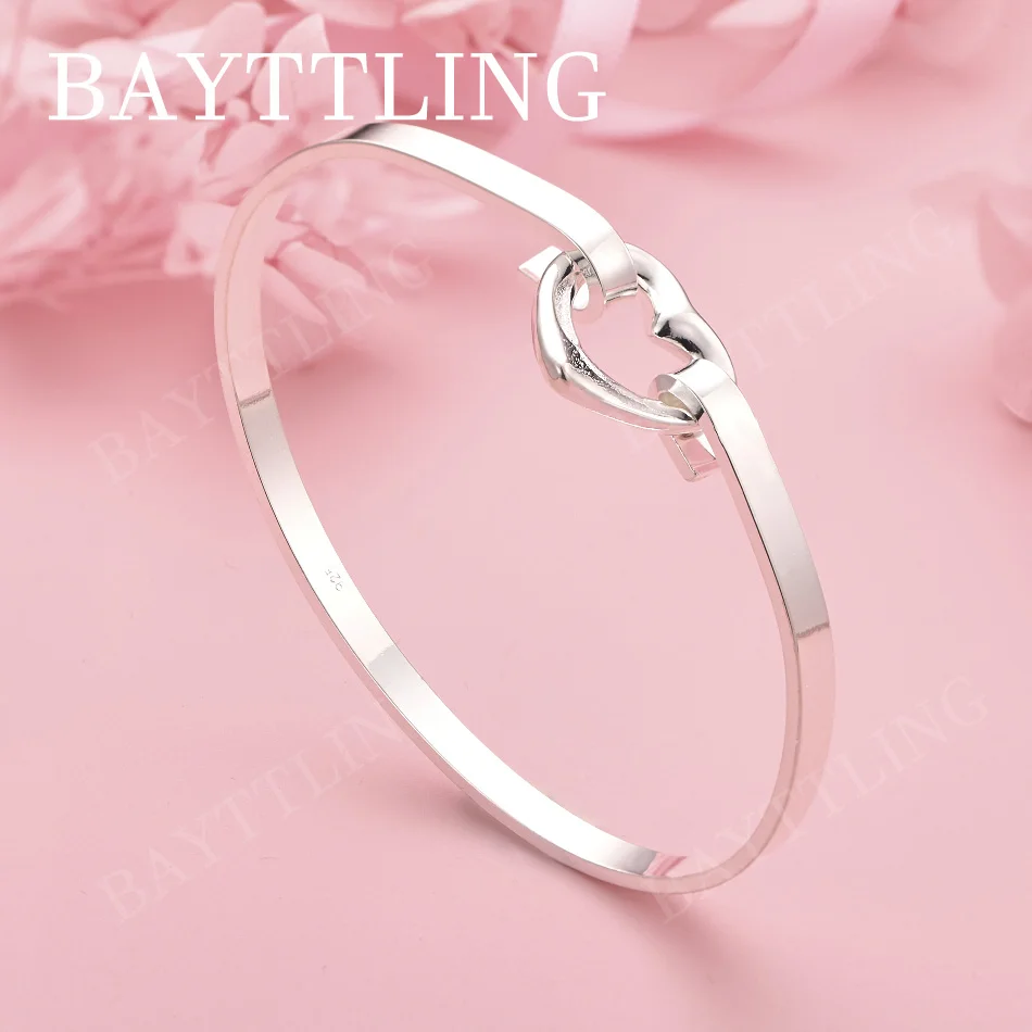 925 Sterling Silver Exquisite Shiny Love Bracelet Women's Engagement Party Gift Jewelry Accessories
925 Sterling Silver Exquisite Shiny Love Bracelet Women's Engagement Party Gift Jewelry Accessories