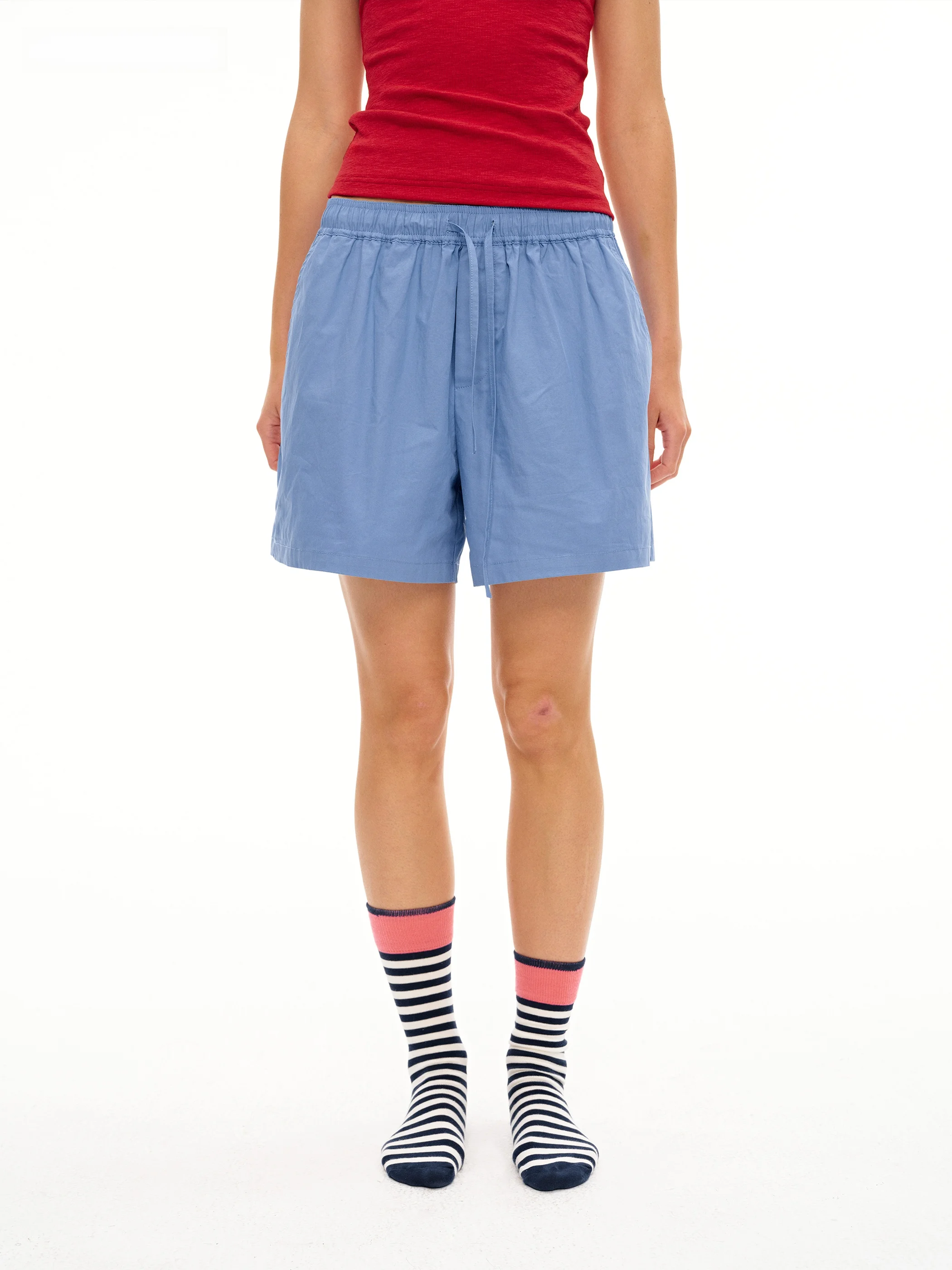 AHNKANK Spring Summer Blue Drawstring Loose Lazy Wide Leg Cotton Shorts Casual Comfortable Elastic Waist Shorts for Women
AHNKANK Spring Summer Blue Drawstring Loose Lazy Wide Leg Cotton Shorts Casual Comfortable Elastic Waist Shorts for Women