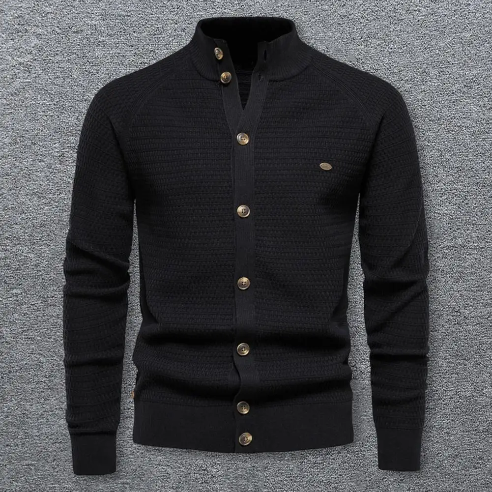 Men Knitting Coat Stylish Men's Knitwear Slim Fit Single Breasted Cardigans with Stand Collar Ribbed Cuffs for Autumn Winter
Men Knitting Coat Stylish Men's Knitwear Slim Fit Single Breasted Cardigans with Stand Collar Ribbed Cuffs for Autumn Winter