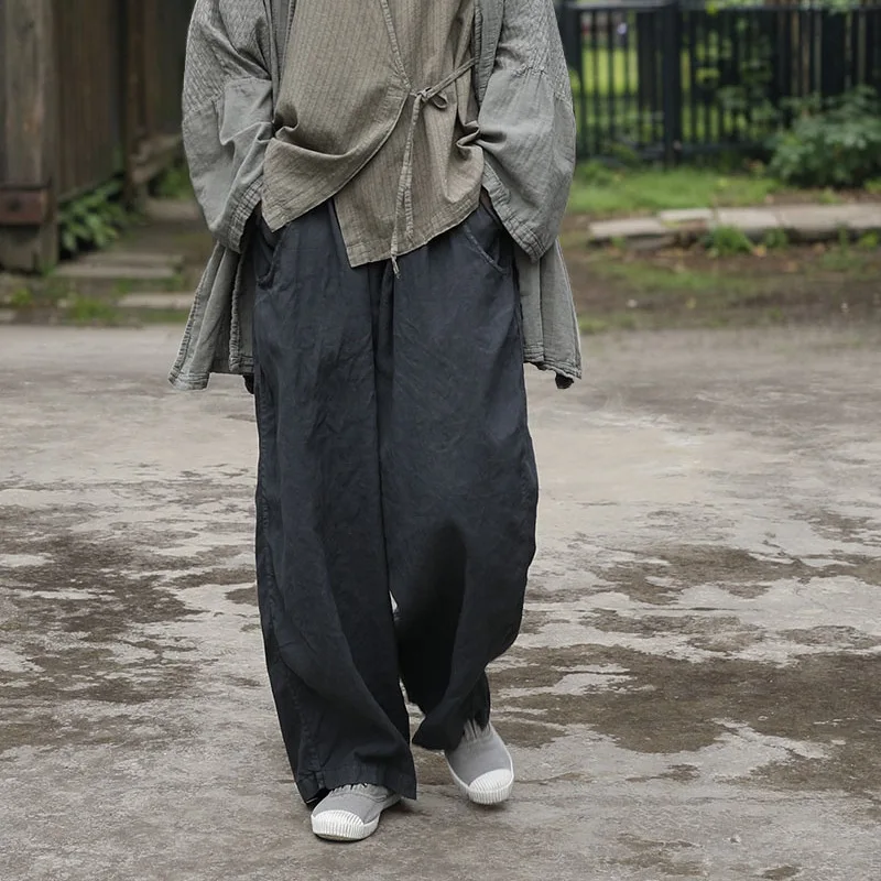 Causal Women's Cotton Linen Baggy Wide Leg Pants Vintage Elastic Waist Trousers Loose Casual Long Pantalons Oversize Clothes
Causal Women's Cotton Linen Baggy Wide Leg Pants Vintage Elastic Waist Trousers Loose Casual Long Pantalons Oversize Clothes