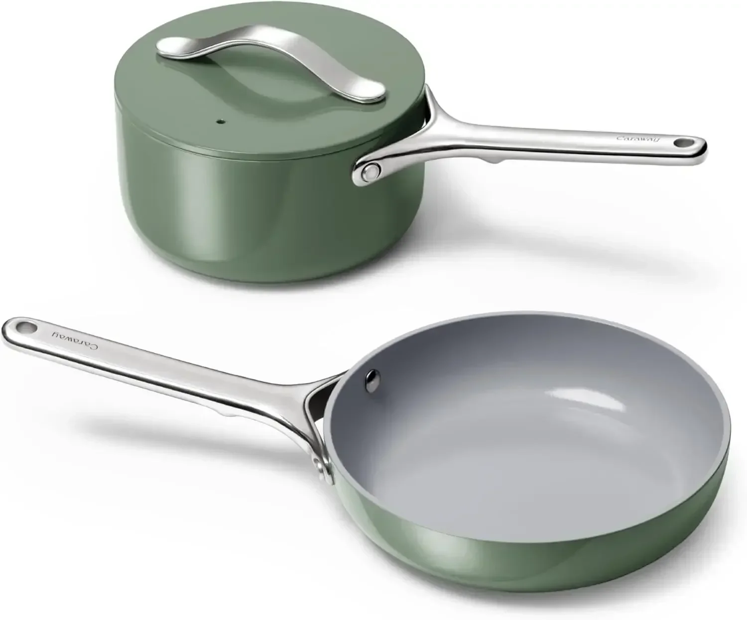Mini Cookware Set - Non-Stick Ceramic Fry Pan (1.05 qt, 8") Sauce Pan (1.75 qt) & Storage Rack - Non Toxic, PTFE & PFOA Free
Mini Cookware Set - Non-Stick Ceramic Fry Pan (1.05 qt, 8") Sauce Pan (1.75 qt) & Storage Rack - Non Toxic, PTFE & PFOA Free