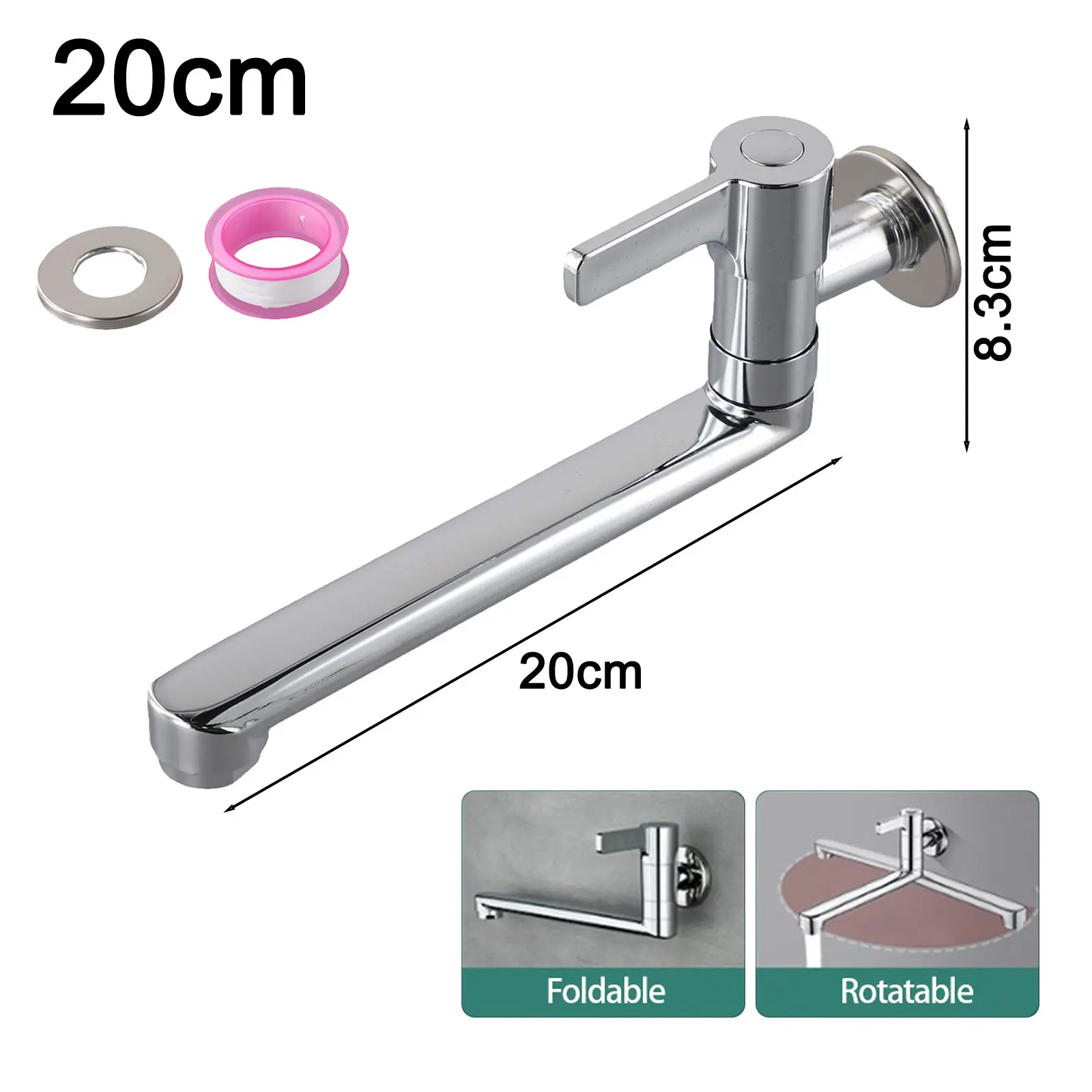 304 Stainless Steel Faucet Faucet Length 20cm Rotatable Kitchen Faucet Modern Kitchen Accessory Kitchen Cleaning For Kitchen Use
304 Stainless Steel Faucet Faucet Length 20cm Rotatable Kitchen Faucet Modern Kitchen Accessory Kitchen Cleaning For Kitchen Use