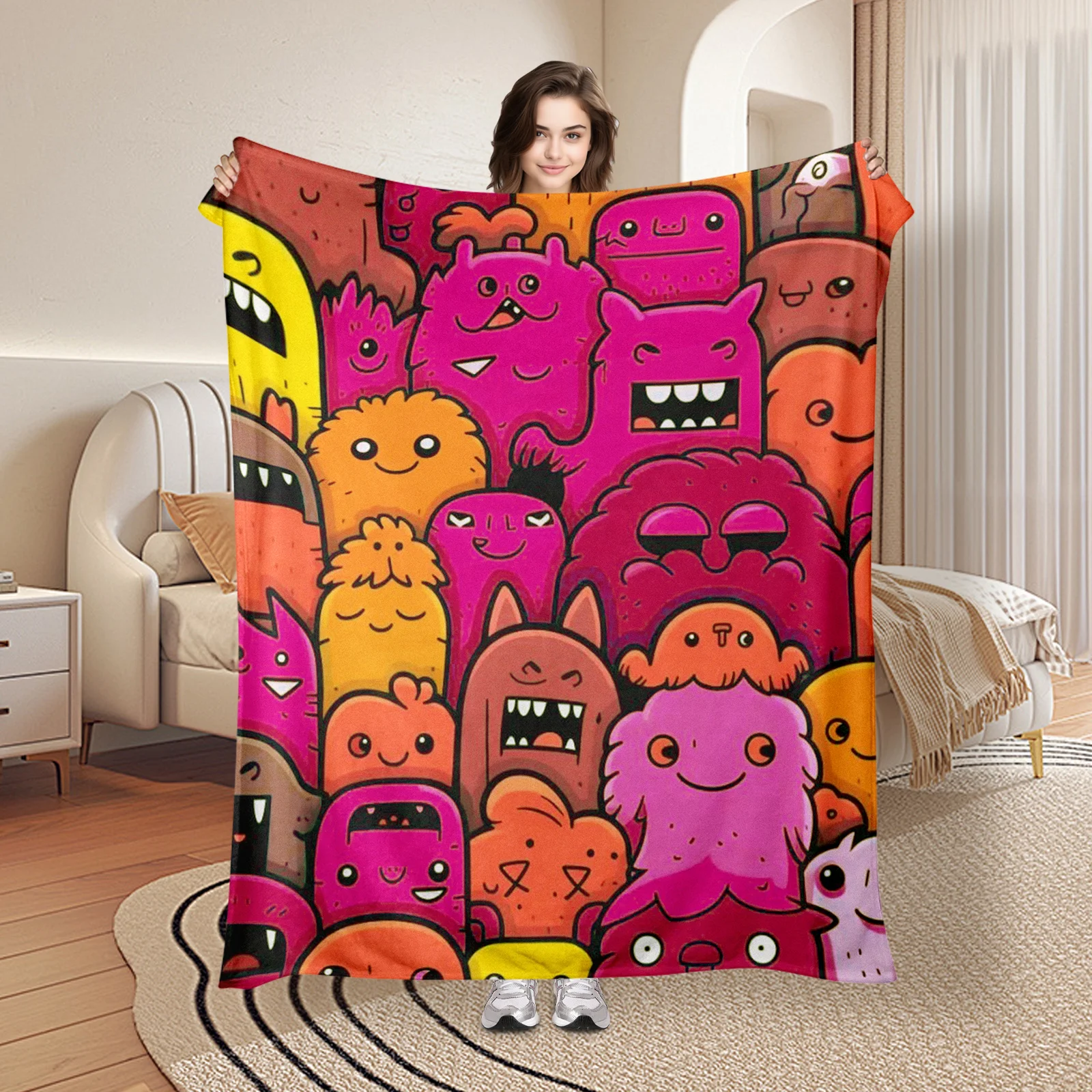 Funky Pink Red Orange Monster Teeth Patterned Blanket For Playful And Vibrant Home Decor Style
Funky Pink Red Orange Monster Teeth Patterned Blanket For Playful And Vibrant Home Decor Style