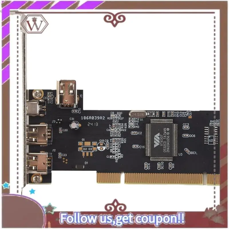 ABBG-3 Port IEEE 1394 Firewire Card PCI Firewire Adapter IEEE 1394 PCI Controller Card For Desktop PC
ABBG-3 Port IEEE 1394 Firewire Card PCI Firewire Adapter IEEE 1394 PCI Controller Card For Desktop PC