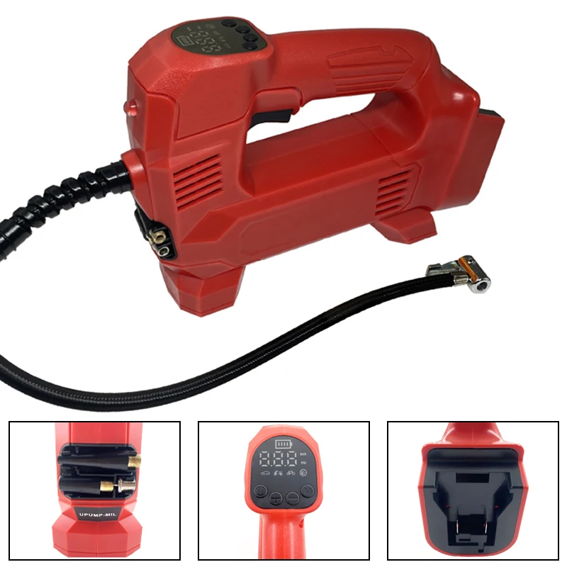 Cordless Air Pump Air Inflator for Milwaukee 18V Lithium Battery Portable Electric Air Compressor for Car Tire Ball Inflation
Cordless Air Pump Air Inflator for Milwaukee 18V Lithium Battery Portable Electric Air Compressor for Car Tire Ball Inflation