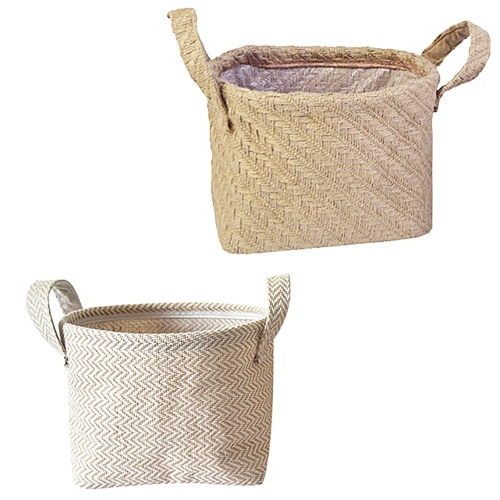 2Pcs Large Eco Friendly Storage Baskets Sundries Basket Woven Fabric Home Debris Sundries Basket Container
2Pcs Large Eco Friendly Storage Baskets Sundries Basket Woven Fabric Home Debris Sundries Basket Container