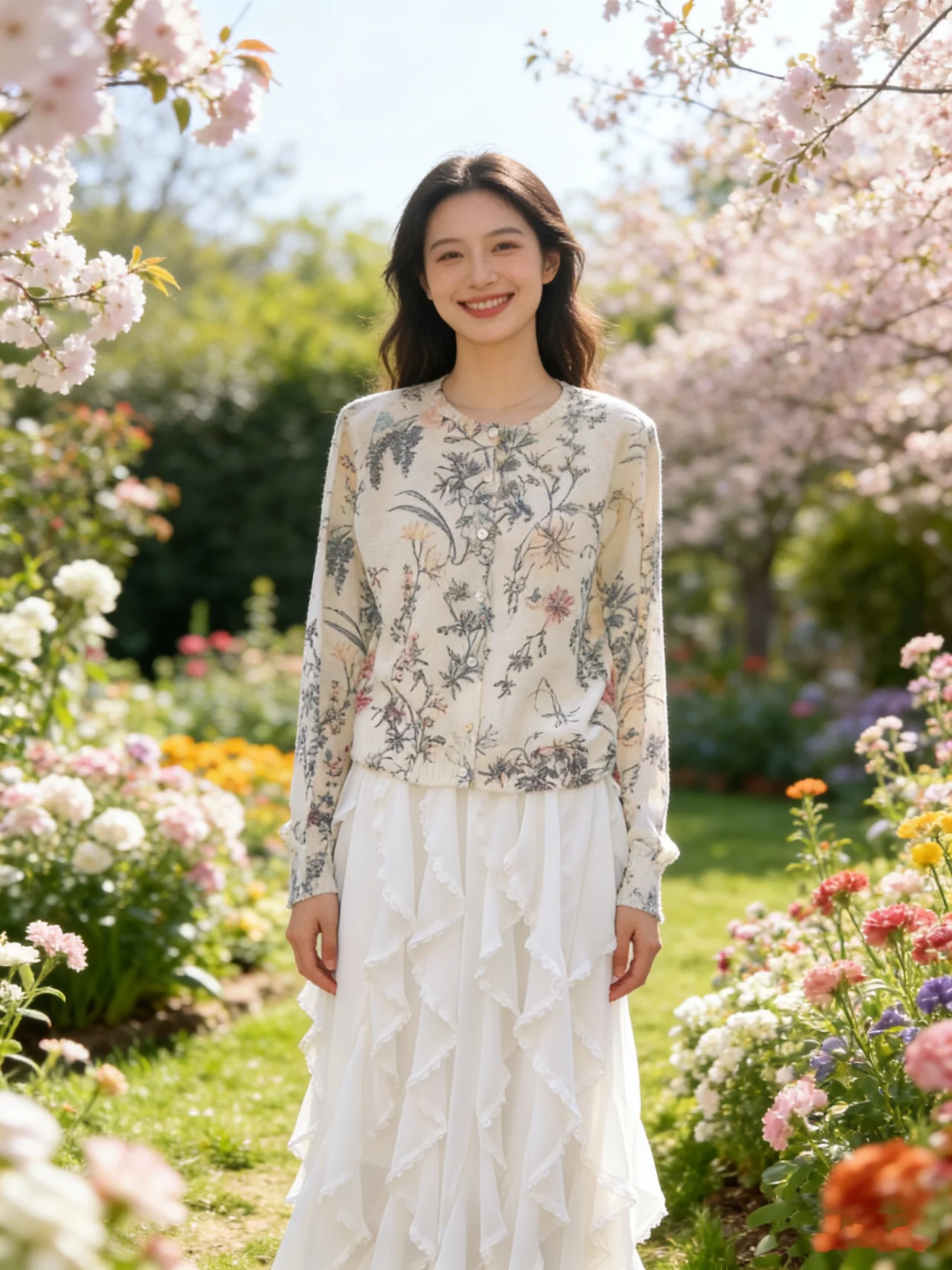 Fashion Designer Women Floral Embroidery Cardigan Sweater Elegant Ladies Long Sleeve O Neck Holiday Knitted Loose Tops F851
Fashion Designer Women Floral Embroidery Cardigan Sweater Elegant Ladies Long Sleeve O Neck Holiday Knitted Loose Tops F851