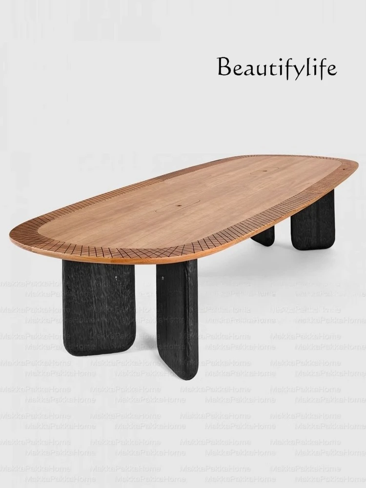 Medieval style solid wood dining table, retro art log conference table, Nordic solid wood negotiation dining table
Medieval style solid wood dining table, retro art log conference table, Nordic solid wood negotiation dining table
