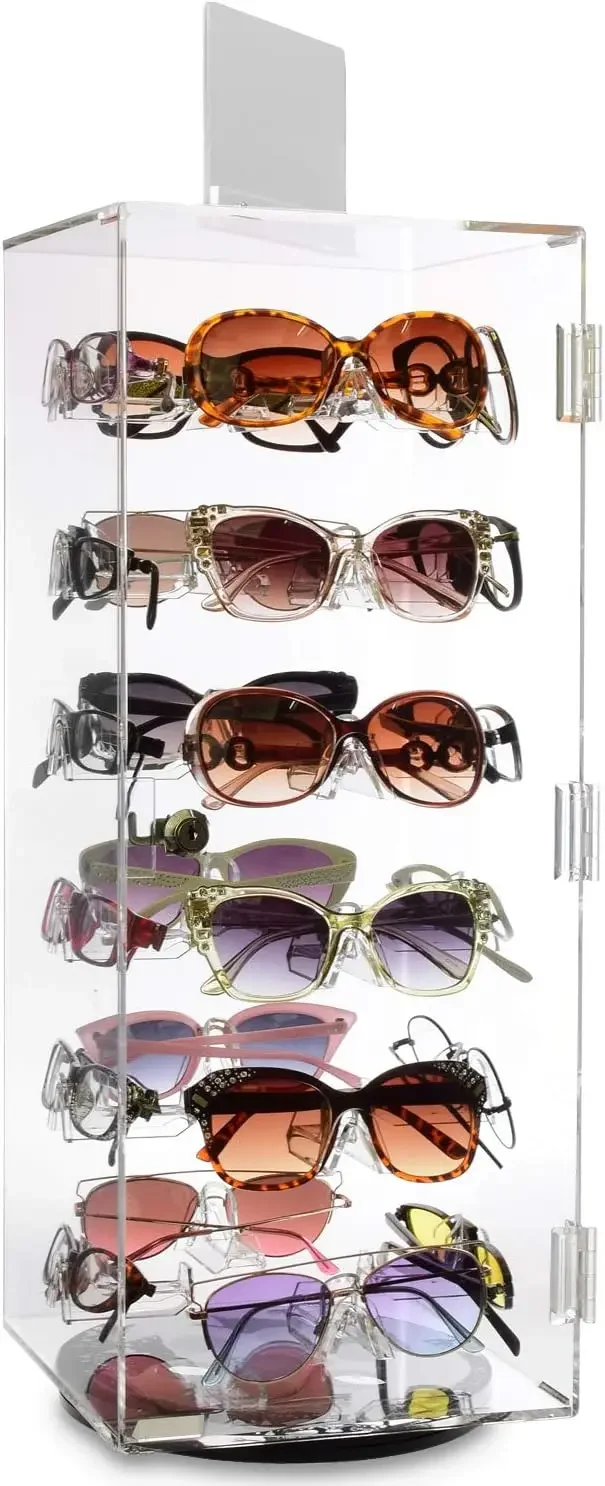 Premium Acrylic Lockable Rotating Sunglass Display Case, Acrylic Sunglasses Organizer, Eyewear Display Stand, Eyeglass Case, Eye
Premium Acrylic Lockable Rotating Sunglass Display Case, Acrylic Sunglasses Organizer, Eyewear Display Stand, Eyeglass Case, Eye