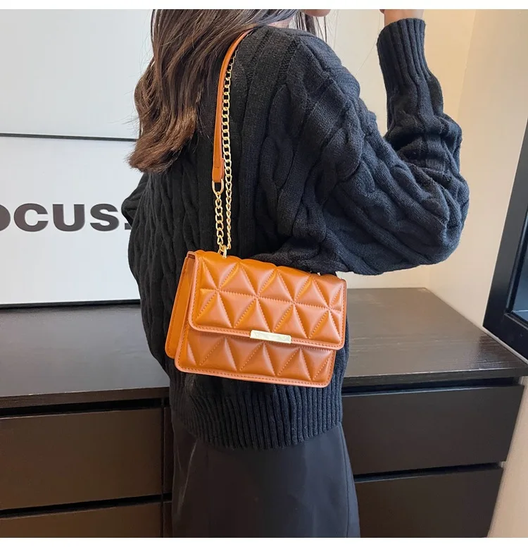 Women Quilted Chain Crossbody Bag Fashion Small Square Shoulder Purse Multi Color Casual Daily Handbag Women Quilted Chain Crossbody Bag Fashion Small Square Shoulder Purse Multi Color Casual Daily Handbag